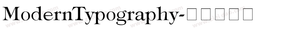 ModernTypography字体转换