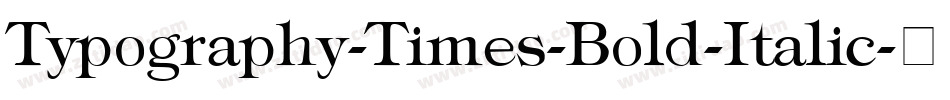 Typography-Times-Bold-Italic字体转换