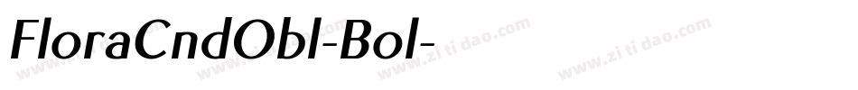 FloraCndObl-Bol字体转换