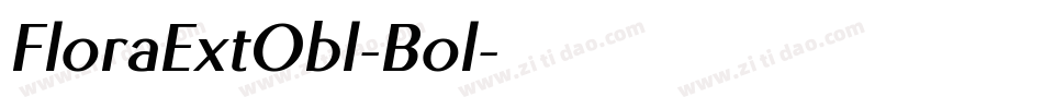 FloraExtObl-Bol字体转换
