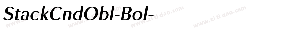 StackCndObl-Bol字体转换