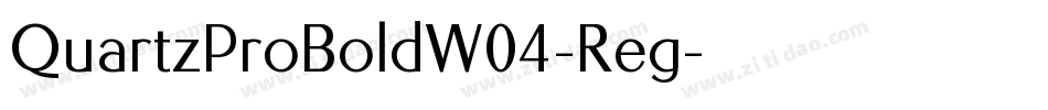 QuartzProBoldW04-Reg字体转换