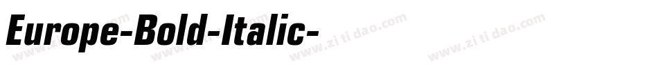 Europe-Bold-Italic字体转换