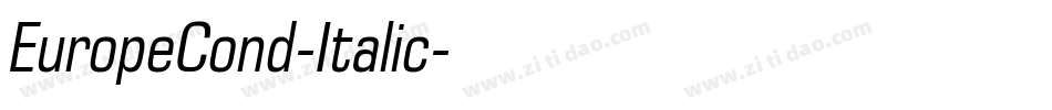 EuropeCond-Italic字体转换