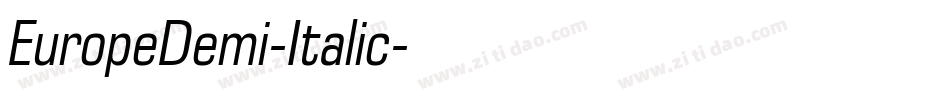 EuropeDemi-Italic字体转换