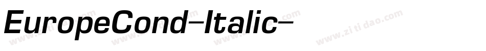EuropeCond-Italic字体转换