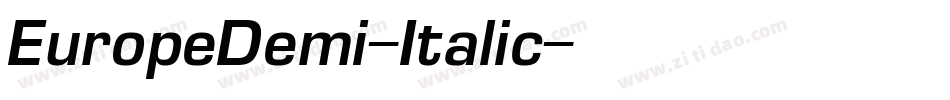EuropeDemi-Italic字体转换