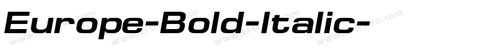 Europe-Bold-Italic字体转换