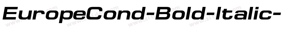 EuropeCond-Bold-Italic字体转换