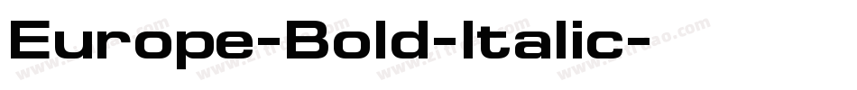 Europe-Bold-Italic字体转换