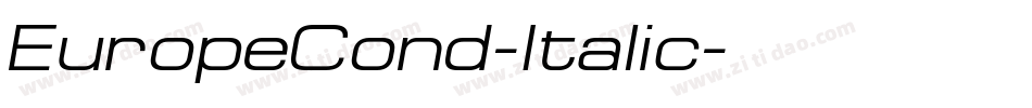 EuropeCond-Italic字体转换