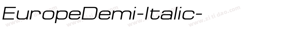 EuropeDemi-Italic字体转换