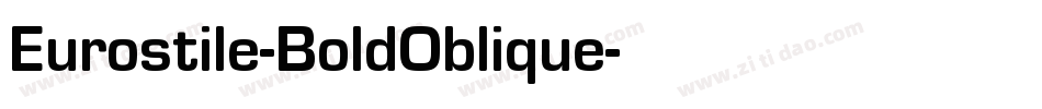 Eurostile-BoldOblique字体转换