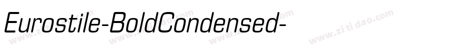 Eurostile-BoldCondensed字体转换