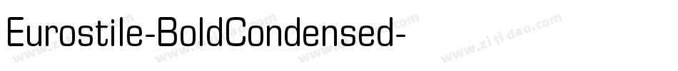 Eurostile-BoldCondensed字体转换