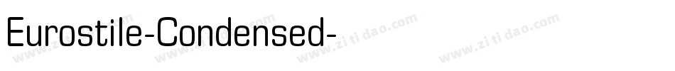 Eurostile-Condensed字体转换