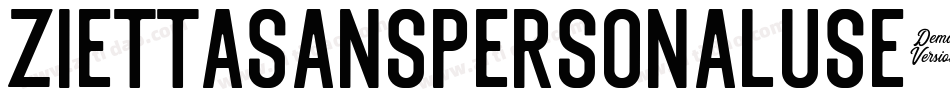 ZiettaSansPersonalUse-6YYpM字体转换