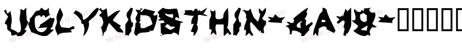 UglyKidsThin-4a19字体转换