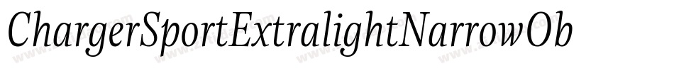 ChargerSportExtralightNarrowOblique-9rmy字体转换