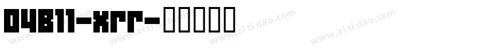 04B11-xrr字体转换