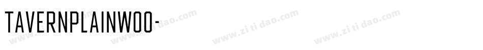 TavernPlainW00字体转换