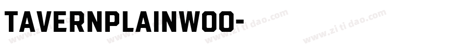 TavernPlainW00字体转换
