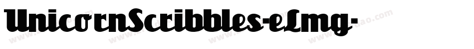 UnicornScribbles-eLmg字体转换