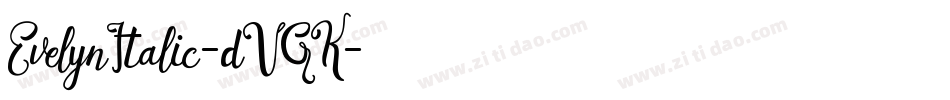 EvelynItalic-dVGK字体转换
