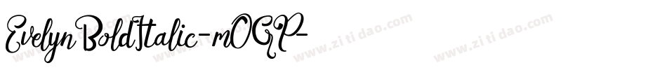 EvelynBoldItalic-mOGP字体转换