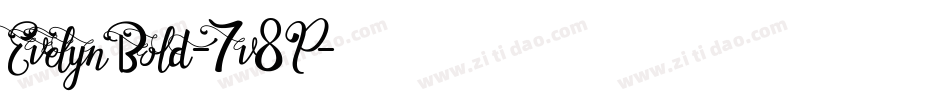 EvelynBold-7v8P字体转换