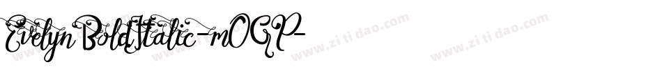 EvelynBoldItalic-mOGP字体转换