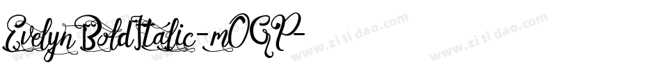 EvelynBoldItalic-mOGP字体转换