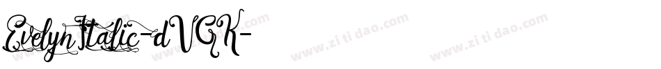 EvelynItalic-dVGK字体转换