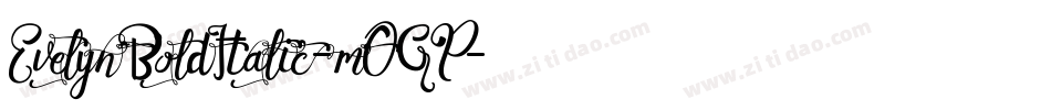EvelynBoldItalic-mOGP字体转换