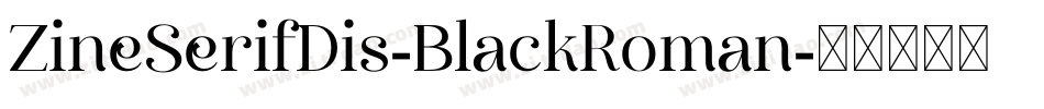 ZineSerifDis-BlackRoman字体转换