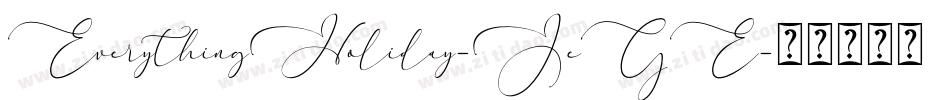 EverythingHoliday-JeGE字体转换