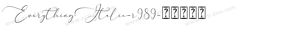 EverythingItalic-r989字体转换