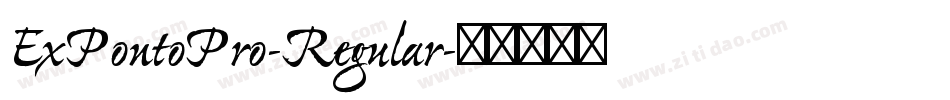 ExPontoPro-Regular字体转换