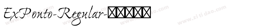 ExPonto-Regular字体转换