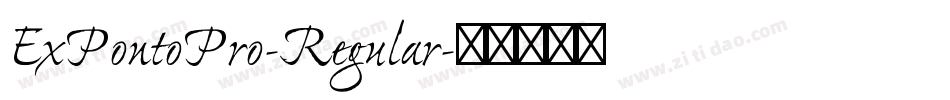ExPontoPro-Regular字体转换