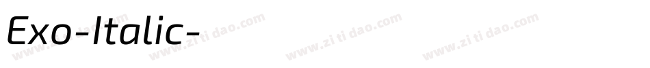 Exo-Italic字体转换