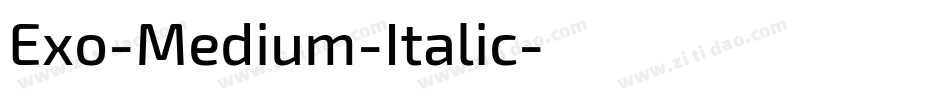 Exo-Medium-Italic字体转换