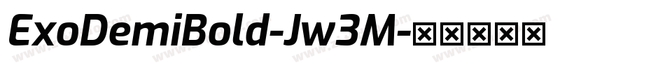 ExoDemiBold-Jw3M字体转换