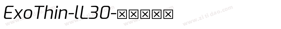 ExoThin-lL30字体转换