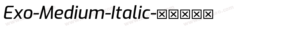 Exo-Medium-Italic字体转换