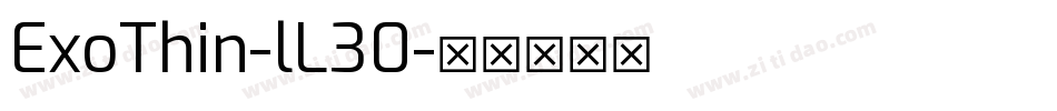ExoThin-lL30字体转换