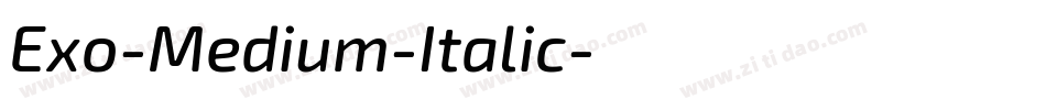 Exo-Medium-Italic字体转换