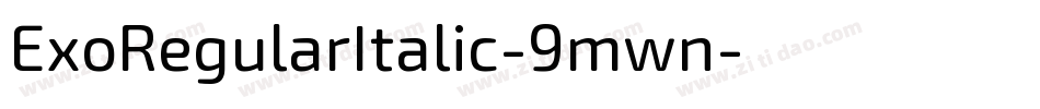 ExoRegularItalic-9mwn字体转换