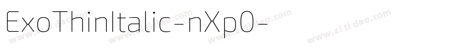 ExoThinItalic-nXp0字体转换