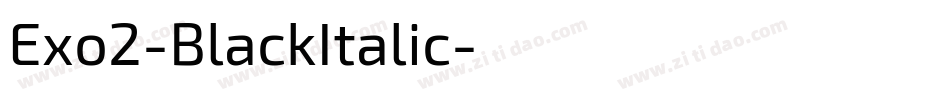 Exo2-BlackItalic字体转换